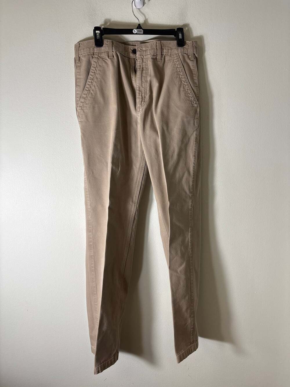 Mens Carhartt Khaki Cotton Hiking Pants Sz 34X34